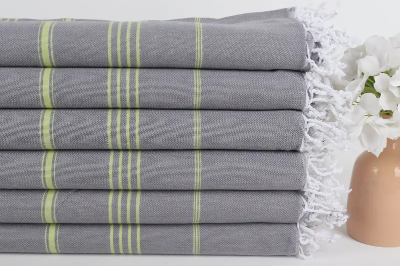Monogram Beach Towel, 70x40 Cotton Striped Towel, Gift For Her, Lightweight Turkish towel, Wedding Day Gift For Bride, Pool Towels, Travel Towel - 3