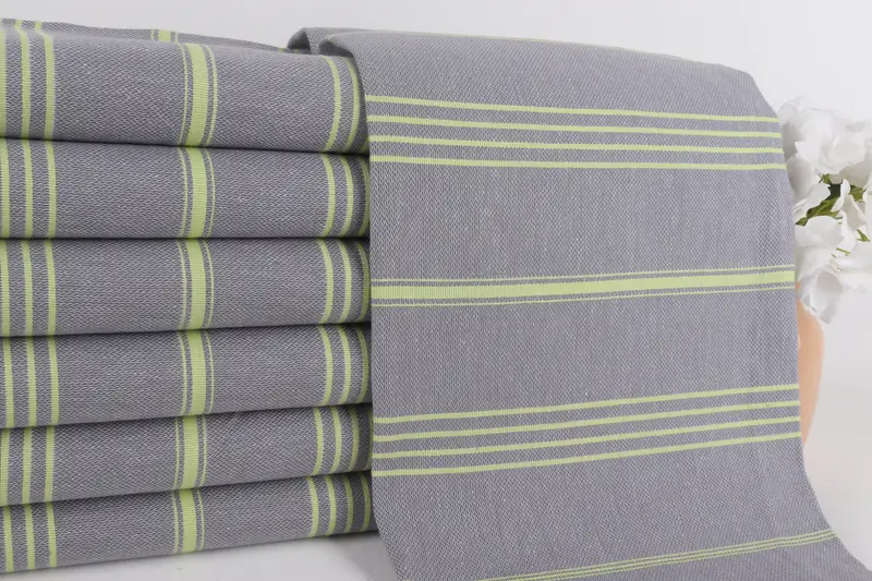 Monogram Beach Towel, 70x40 Cotton Striped Towel, Gift For Her, Lightweight Turkish towel, Wedding Day Gift For Bride, Pool Towels, Travel Towel - 2
