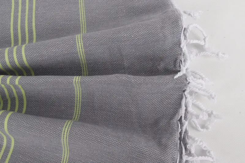 Monogram Beach Towel, 70x40 Cotton Striped Towel, Gift For Her, Lightweight Turkish towel, Wedding Day Gift For Bride, Pool Towels, Travel Towel - 8