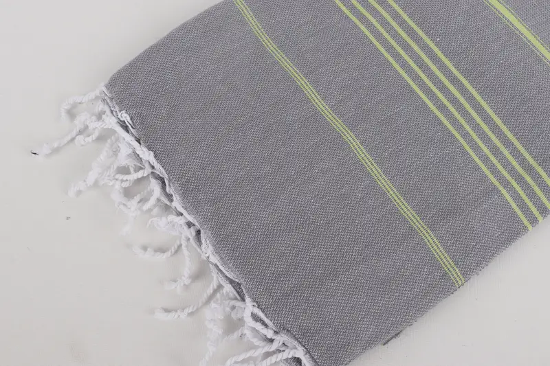 Monogram Beach Towel, 70x40 Cotton Striped Towel, Gift For Her, Lightweight Turkish towel, Wedding Day Gift For Bride, Pool Towels, Travel Towel - 7