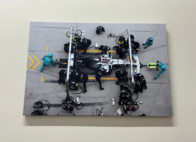 Lewis Hamilton F1 Mercedes Leinwand: Motorsport Kunstdruck