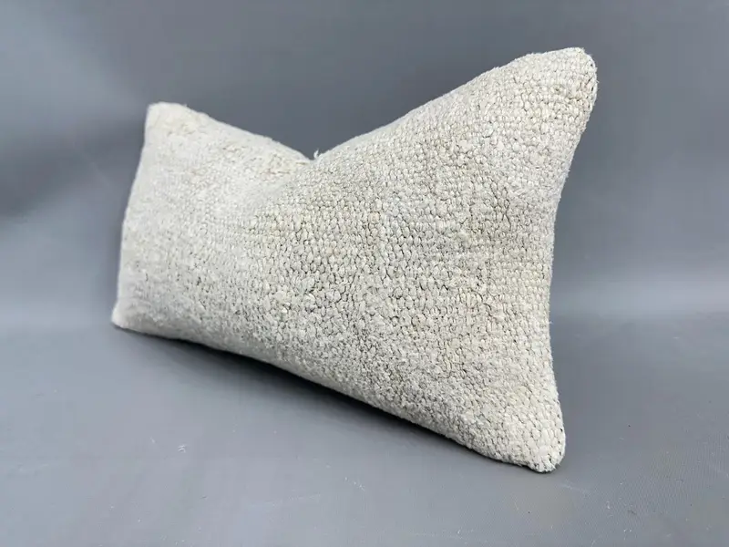 Antique Pillows, Sofa Bolster Pillow Case, 8x16 Beige Pillow Sham, Boho Pillow, Tribal Pillow Case, Pillow Sham, Throw Kilim Pillow, Accent Cushion - 3
