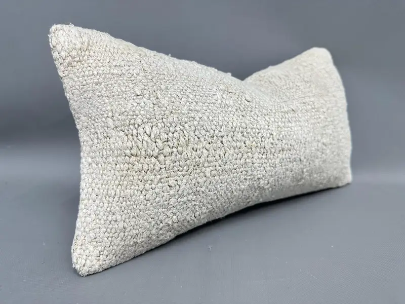 Antique Pillows, Sofa Bolster Pillow Case, 8x16 Beige Pillow Sham, Boho Pillow, Tribal Pillow Case, Pillow Sham, Throw Kilim Pillow, Accent Cushion - 2