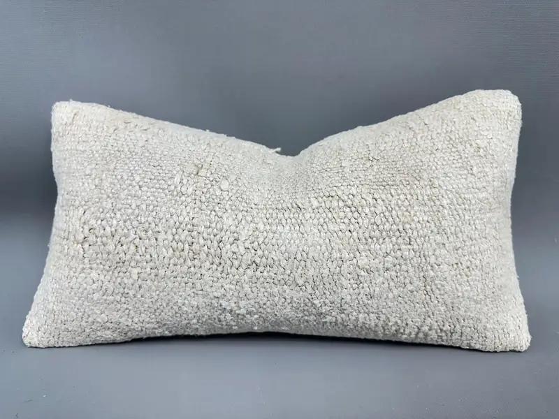 Antique Pillows, Sofa Bolster Pillow Case, 8x16 Beige Pillow Sham, Boho Pillow, Tribal Pillow Case, Pillow Sham, Throw Kilim Pillow, Accent Cushion - 1