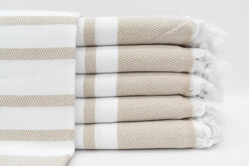Monogram Beach Towel, Gift For Best Friend, Turkish bath towel for spa, Handmade Gift, Bachelorette Party Gift, 68x36 Cotton Chevron Towel - 1