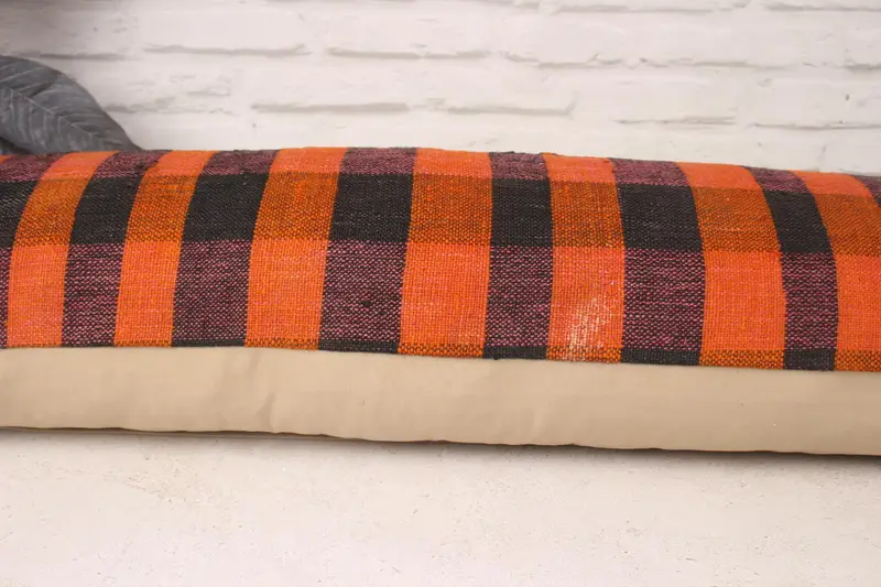 Vintage Pillow, Vintage Kilim Pillow, Pillow Sham, Vintage Kilim Throw Pillow, Outdoor Throw Cushion Cover, 12x36 Red Cushion, Garden Pillow Case - 5