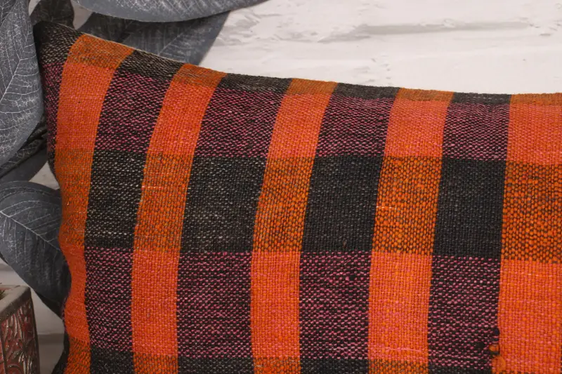 Vintage Pillow, Vintage Kilim Pillow, Pillow Sham, Vintage Kilim Throw Pillow, Outdoor Throw Cushion Cover, 12x36 Red Cushion, Garden Pillow Case - 2