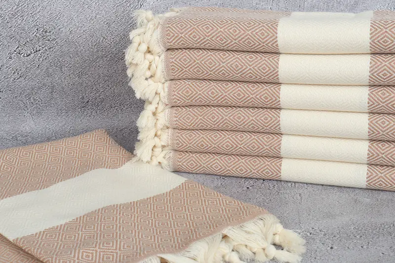 Monogrammed Beach Towel, Turkish bath towel for spa, Custom Wedding Gift, Holiday Towel, Custom Gift, Baby Boy Gift, 70x40 Cotton Diamond Towel - 2