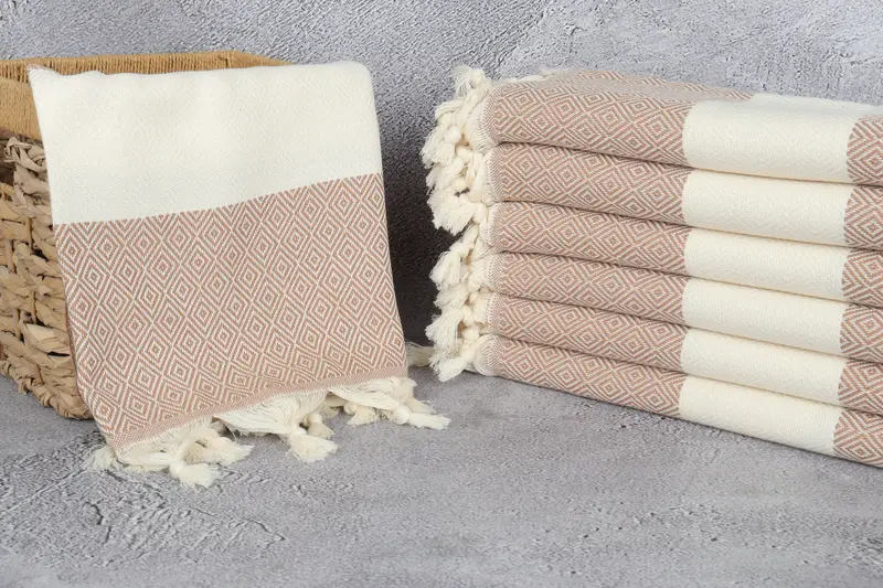 Monogrammed Beach Towel, Turkish bath towel for spa, Custom Wedding Gift, Holiday Towel, Custom Gift, Baby Boy Gift, 70x40 Cotton Diamond Towel - 3