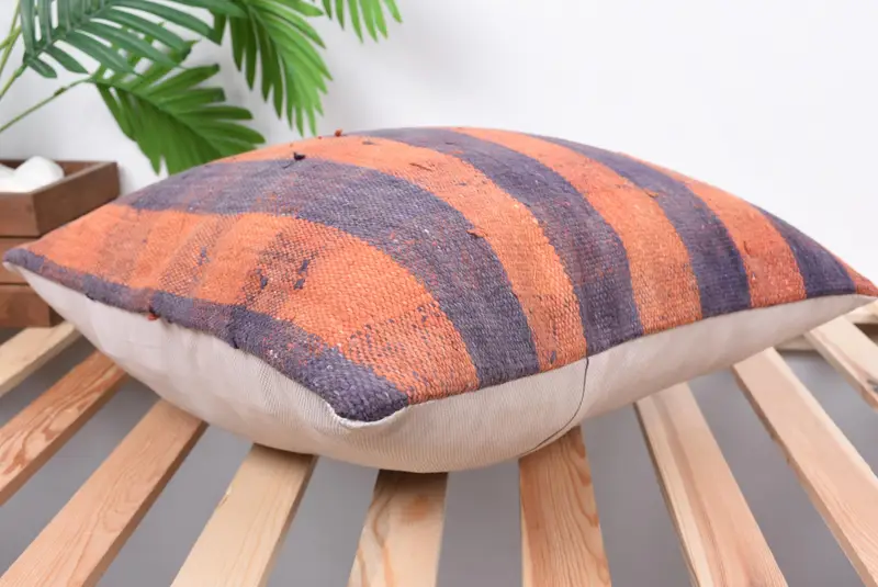 Rustikales Kissengehäuse, türkisches Kilim -Kissen, Boho -Kissen -Scheinabdeck - 6