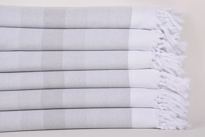 Handwoven organic Turkish towel for spa, Gift For Him, Baby Boy Gift, Travel towel, Luxury towel, 70x40 Cotton Striped Towel, Embroidery Towel - 2