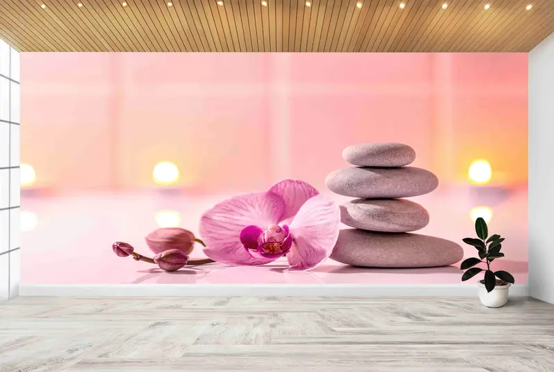 Zarif Zen Orkide Duvar Kağıdı: Alanınız için Baskılı Huzur