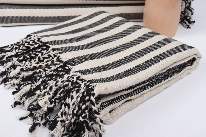 Pool Towels, Bridesmaid Gift, Bridesmaid Favors, Fouta towel, Custom Bath Towel, Organic Towel, 70x40 Linen Striped Towel, Personalized Wedding Gift - 5