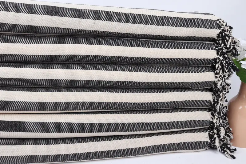 Pool Towels, Bridesmaid Gift, Bridesmaid Favors, Fouta towel, Custom Bath Towel, Organic Towel, 70x40 Linen Striped Towel, Personalized Wedding Gift - 3