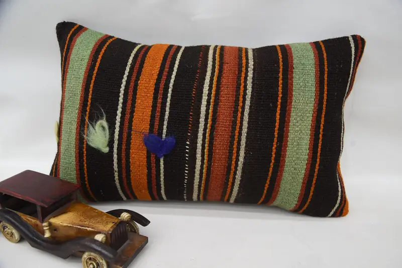 Pillow for Sofa, Cushion Cover, Vintage Pillow, Bohemian Cushion Pillow Cover, Pillow for Couch, 12x20 Brown Cushion - 1