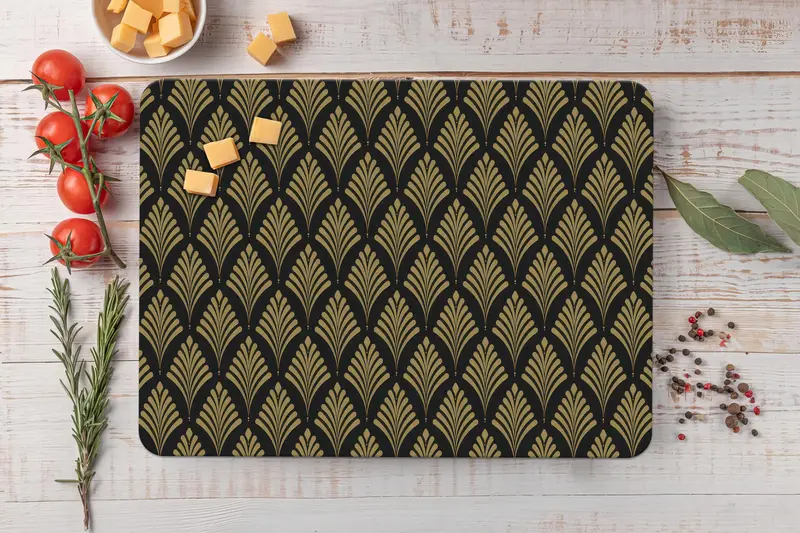 モダンなパターンのガラスまな板、強化安全、キッチンの必需品