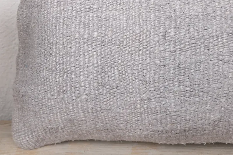 Cushion Cover, Bohemian Cushion Pillow, Pillow for Sofa, Kilim Pillow Cover, 8x16 Gray Pillow Sham, Handmade Kilim Cushion, Indoor Cushion Case - 3