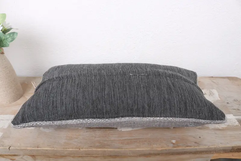 Cushion Cover, Bohemian Cushion Pillow, Pillow for Sofa, Kilim Pillow Cover, 8x16 Gray Pillow Sham, Handmade Kilim Cushion, Indoor Cushion Case - 7