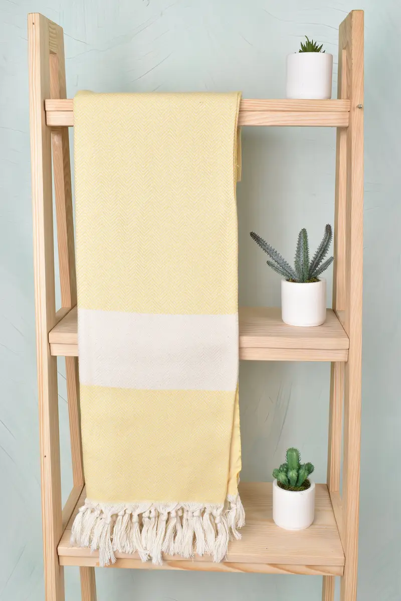 Organic Beach Towel, Luxury towel, Best Beach Towel, Baby Boy Gift, Bath towel, Eco-Friendly Turkish Towel, 70x40 Cotton Herringbone Towel - 3
