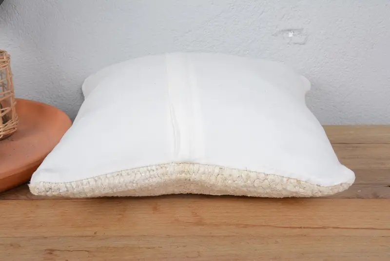 Pillow Cover, 14x14 White Pillow Sham, Designer Throw Cushion Case, Interior Designer Pillow, Ethnical Kilim Rug Pillow, Kilim Pillow Cover - 6