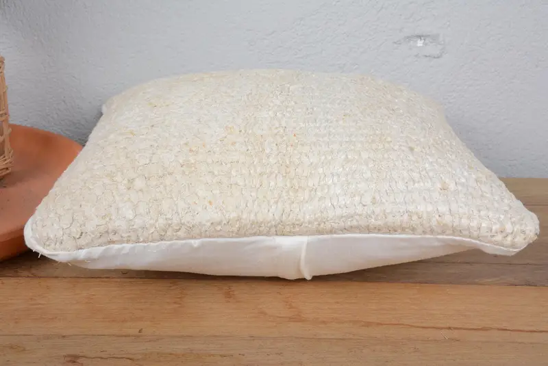 Pillow Cover, 14x14 White Pillow Sham, Designer Throw Cushion Case, Interior Designer Pillow, Ethnical Kilim Rug Pillow, Kilim Pillow Cover - 5