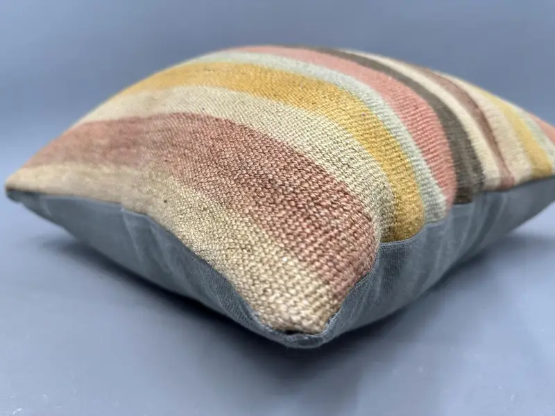 20x20 Beige Pillow Cover, Pillow Sham, Authentic Cushion Case, Floor Cushion, Boho Pillow, Turkish Pillow, Boho Pillow Sham Cover, Bed Cushion - 6