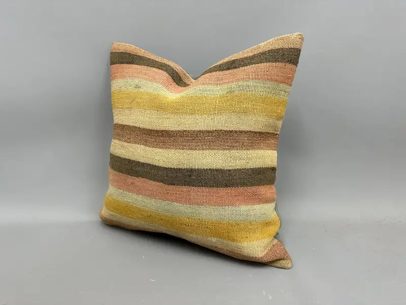 20x20 Beige Pillow Cover, Pillow Sham, Authentic Cushion Case, Floor Cushion, Boho Pillow, Turkish Pillow, Boho Pillow Sham Cover, Bed Cushion - 3