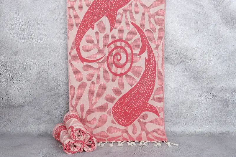 Personalized Hand Towel, Summer Towel, Monogram Towels, Turkish Hand Towel, Gift For Best Friend, 40x18 Cotton Whale Design Towel, Small Bath Towels - 1