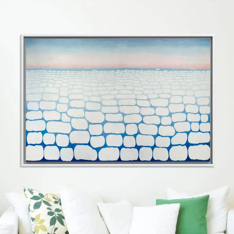 Moderne surreale abstrakte Leinwand: O'Keeffe Cloud Print