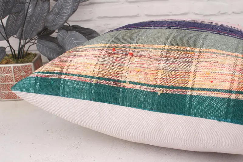 Boho Pillow, Pillow for Couch, Pillow Cover, 20x20 Pink Cushion, Kilim Rug Pillow, Interior Designer Pillow, Outdoor Bolster Pillow - 6