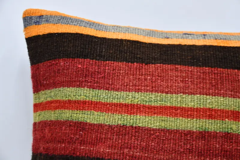 Cushion Cover, Boho Pillow, Shabby Chic Pillow Sham, Pillow for Sofa, Accent Pillow, Vintage Kilim Pillow, 20x20 Red Pillow Sham - 2