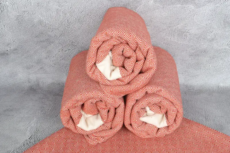 Turkish Cotton Blanket, Turkish Bedspread, Bedspread, 92x80 Cotton Diamond Towel, Gift For Best Friend, Throw Blanket Couch, Bachelorette Gifts - 7