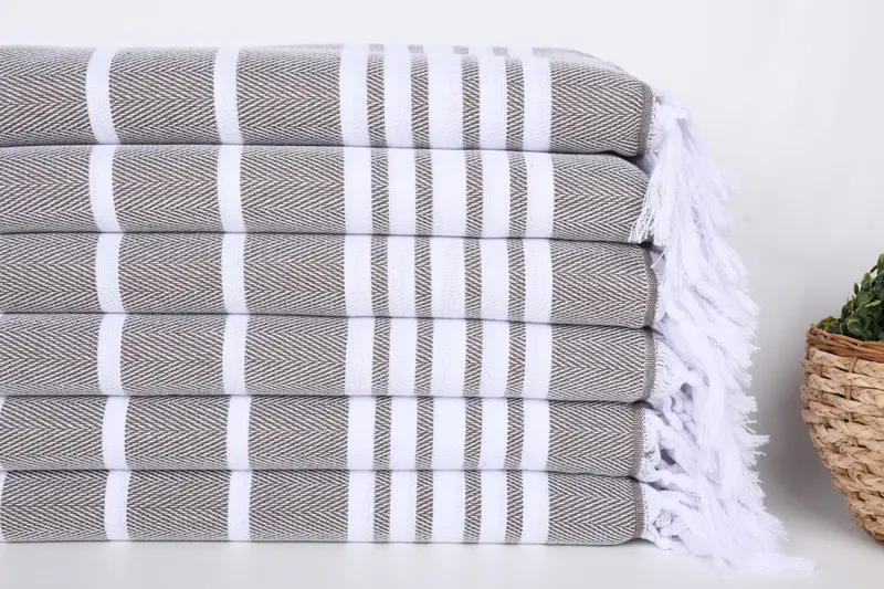 Organic Towel, 36x24 Cotton Herringbone Towel, Personalized Hand Towel, Wedding Favors, Xmas Gifts, Bachelor Gifts, Personalized Dish Towel - 2