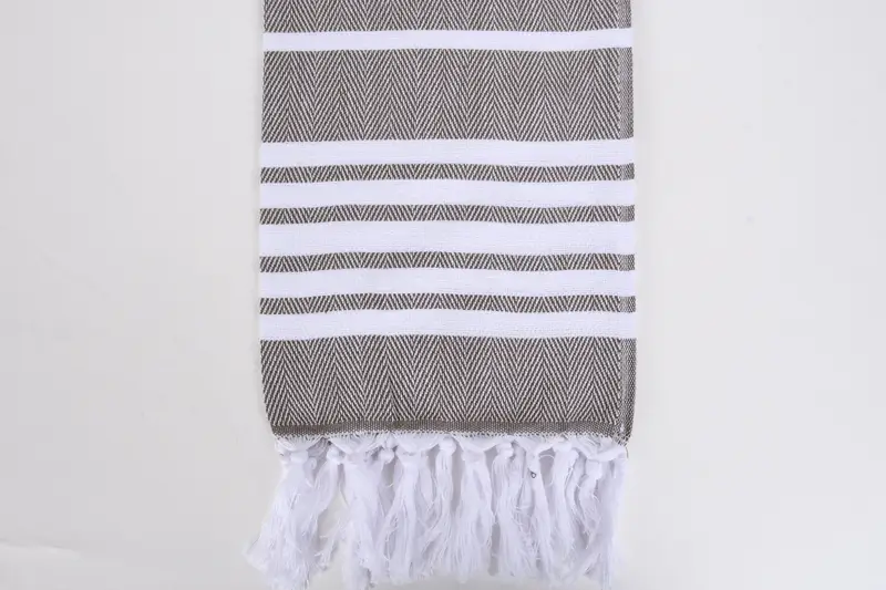 Organic Towel, 36x24 Cotton Herringbone Towel, Personalized Hand Towel, Wedding Favors, Xmas Gifts, Bachelor Gifts, Personalized Dish Towel - 3