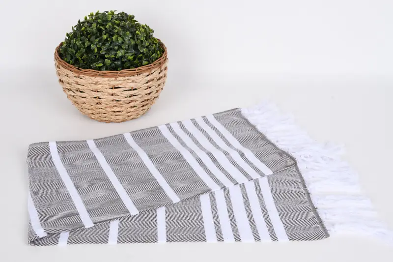 Organic Towel, 36x24 Cotton Herringbone Towel, Personalized Hand Towel, Wedding Favors, Xmas Gifts, Bachelor Gifts, Personalized Dish Towel - 4