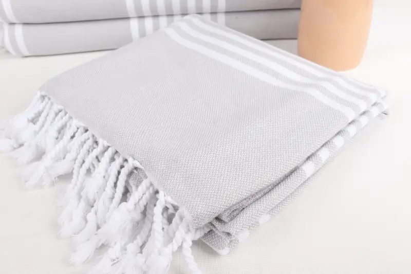 Quick-dry peshtemal, Bridesmaid Gift Towel, Yoga Towel, Wedding Hand Made Gift, 68x40 Cotton Striped Towel, Monogram Beach Towel, Engagement Gift - 5