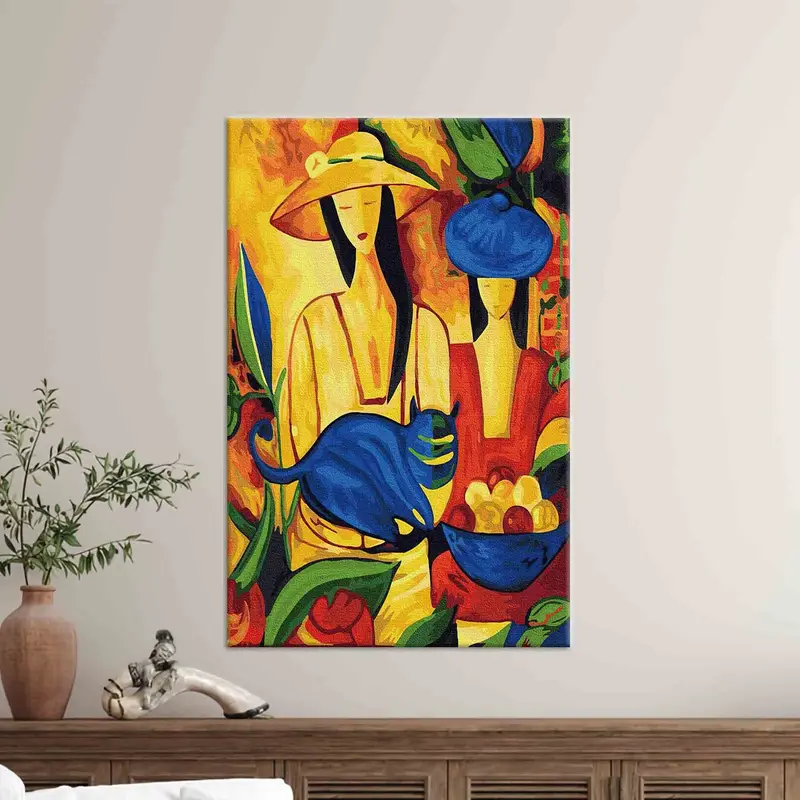 Personalized Wall Art, Pablo Picasso Artwork, Canvas Wall Decor, Picasso Women And Cat Print, Abstract Woman Wall Art,  Gift For The Home, - 2