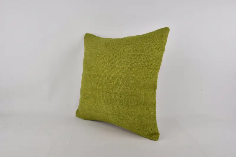 24x24 Green Cushion, Boho Pillow Sham Cover, Ethnic Pillow Cover Pillow Sham, Handmade Kilim Cushion, Pillow Case, Turkish Pillow - 3