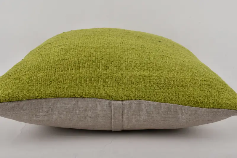 24x24 Green Cushion, Boho Pillow Sham Cover, Ethnic Pillow Cover Pillow Sham, Handmade Kilim Cushion, Pillow Case, Turkish Pillow - 5