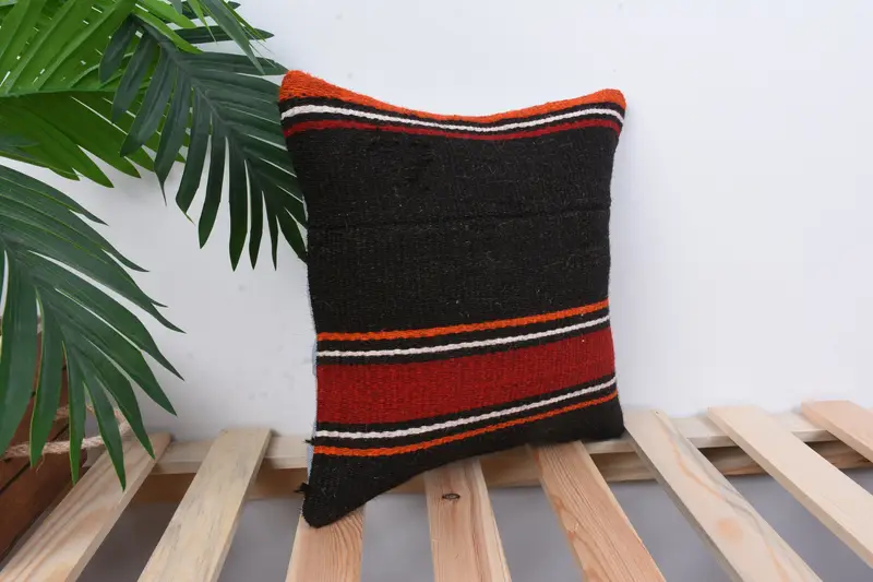 Pillow Sham, 12x12 Brown Pillow Sham, Vintage Pillow, Pillow for Couch, Yoga Cushion Cover, Cotton Cushion, Boho Pillow Sham Cover - 4