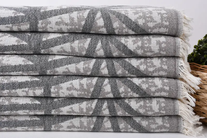 70x40 Cotton Asymmetric Design Towel, Engagement Gift, Cute Beach Towel, Personalized Beach Towel, Monogram Turkish Towel, Lightweight Turkish towel - 3
