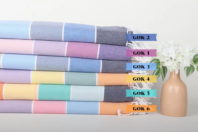 Soft towel, 70x40 Cotton Striped Towel, Lightweight Turkish towel, Custom Bath Towel, Bachelorette Party Gifts Bridesmaids, Personalize Gift - 1
