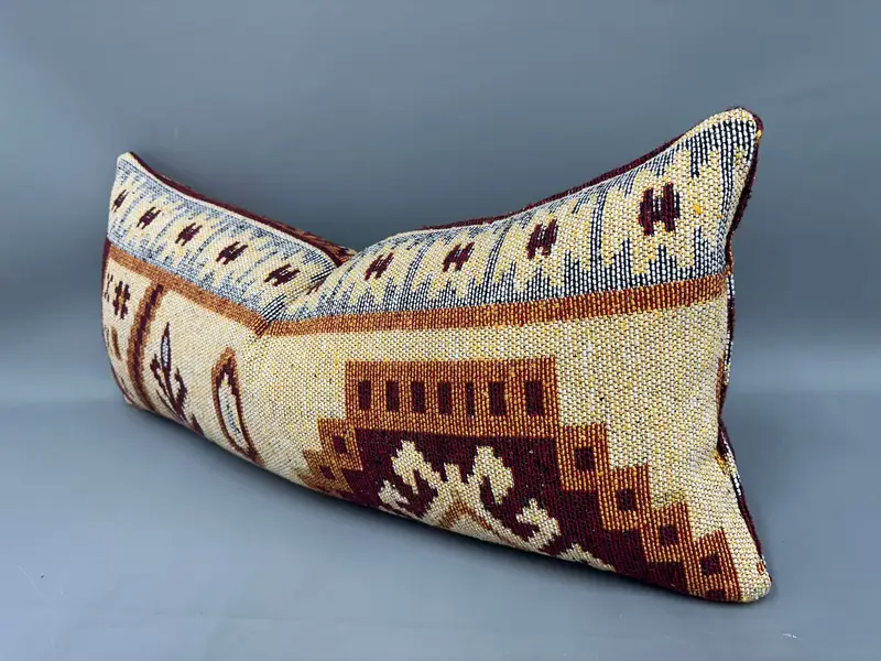 Wholesale Pillow Case, 16x36 Yellow Cushion Cover, Handmade Kilim Cushion, Kilim Pillow, Farmhouse Pillow Case, Pillow Sham, Kilim Pillow Cover - 3