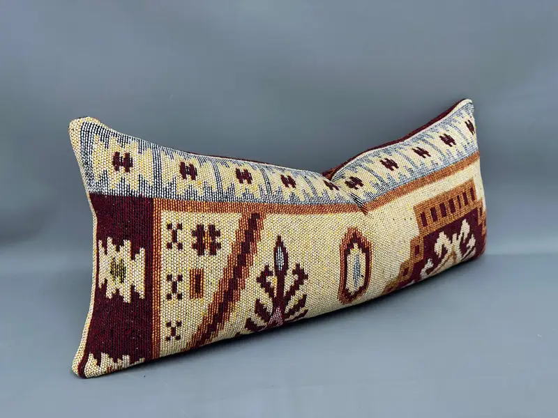 Wholesale Pillow Case, 16x36 Yellow Cushion Cover, Handmade Kilim Cushion, Kilim Pillow, Farmhouse Pillow Case, Pillow Sham, Kilim Pillow Cover - 2