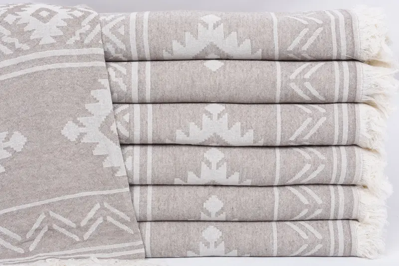 Travel Towel, Organic Turkish towel, Quick-dry towel, Gym Towel, Sand-resistant towel, 74x40 Cotton Geometric Towel, Valentines Day Gift For Him - 2