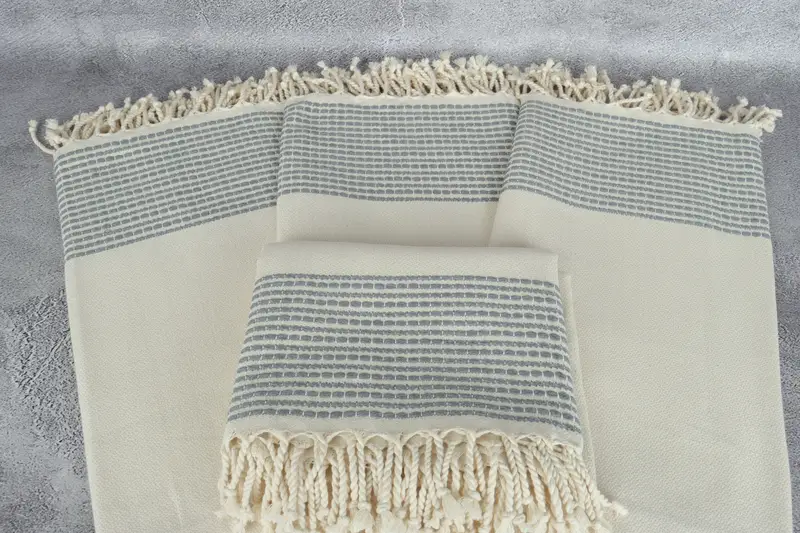 Monogrammed Beach Towel, Bridal Gifts, Travel Towel, 70x36 Cotton Striped Towel, Wedding Hand Made Gift, Best Friend Gift, Turkish hand towel - 4