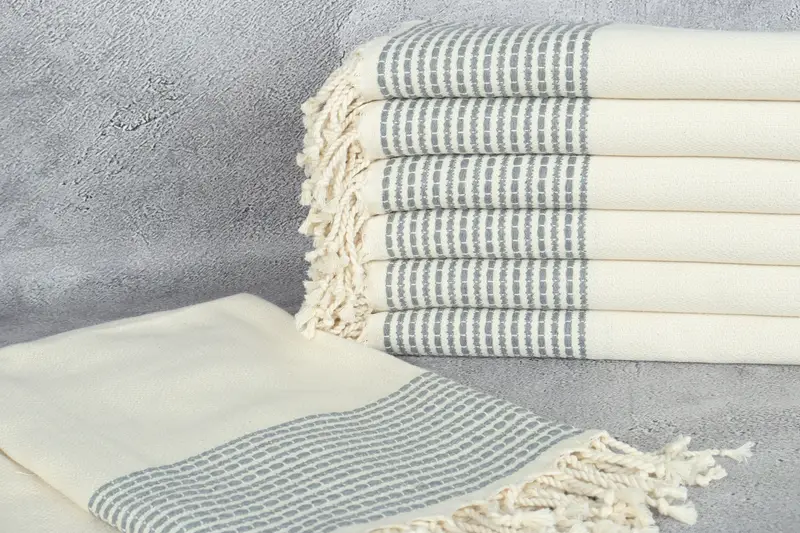 Monogrammed Beach Towel, Bridal Gifts, Travel Towel, 70x36 Cotton Striped Towel, Wedding Hand Made Gift, Best Friend Gift, Turkish hand towel - 2