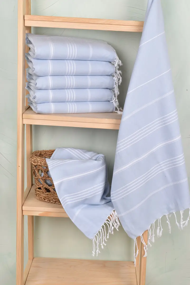 Turkish Towel USA, 70x40 Cotton Striped Towel, Bridesmaid Gifts, Sand-free towel, Best Friend Christmas Gift, Soft and absorbent Turkish towel - 2