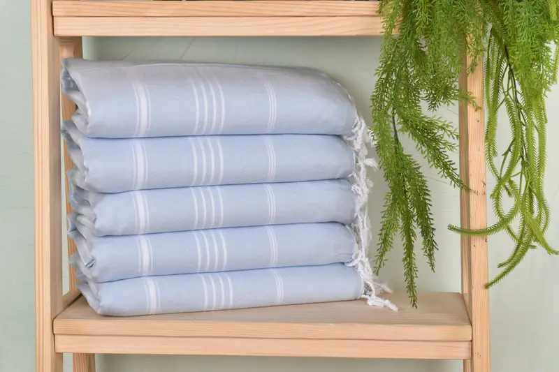 Turkish Towel USA, 70x40 Cotton Striped Towel, Bridesmaid Gifts, Sand-free towel, Best Friend Christmas Gift, Soft and absorbent Turkish towel - 1