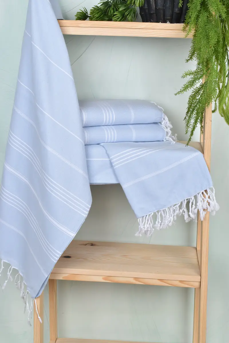 Turkish Towel USA, 70x40 Cotton Striped Towel, Bridesmaid Gifts, Sand-free towel, Best Friend Christmas Gift, Soft and absorbent Turkish towel - 5